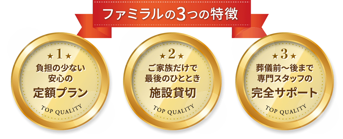 ファミラルの3つの特徴